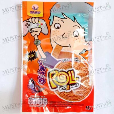 Roll Fish Snack BBQ Flavour - Taro (13g.) » MustThai, Grocery Online